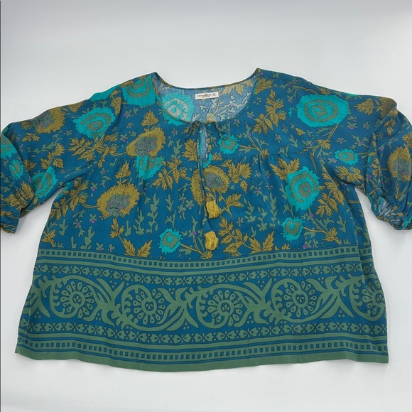 Natural Life Maribel Top boho lightweight floral peasant spring XL - Picture 4 of 10